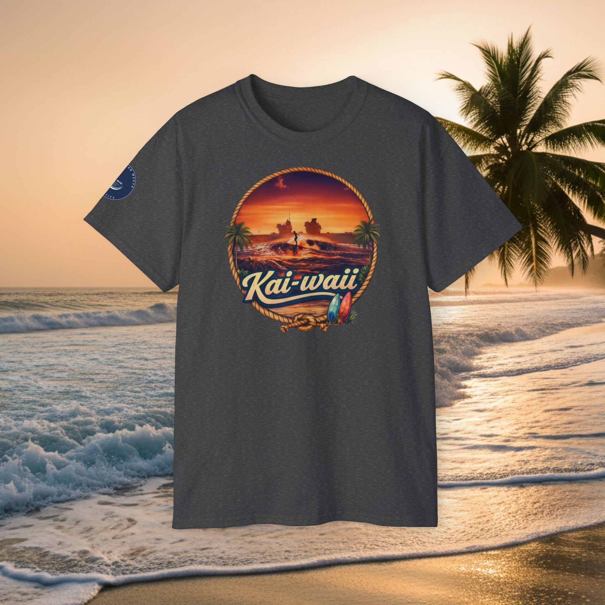 KAI-WAII Sunset Surf T-Shirt
