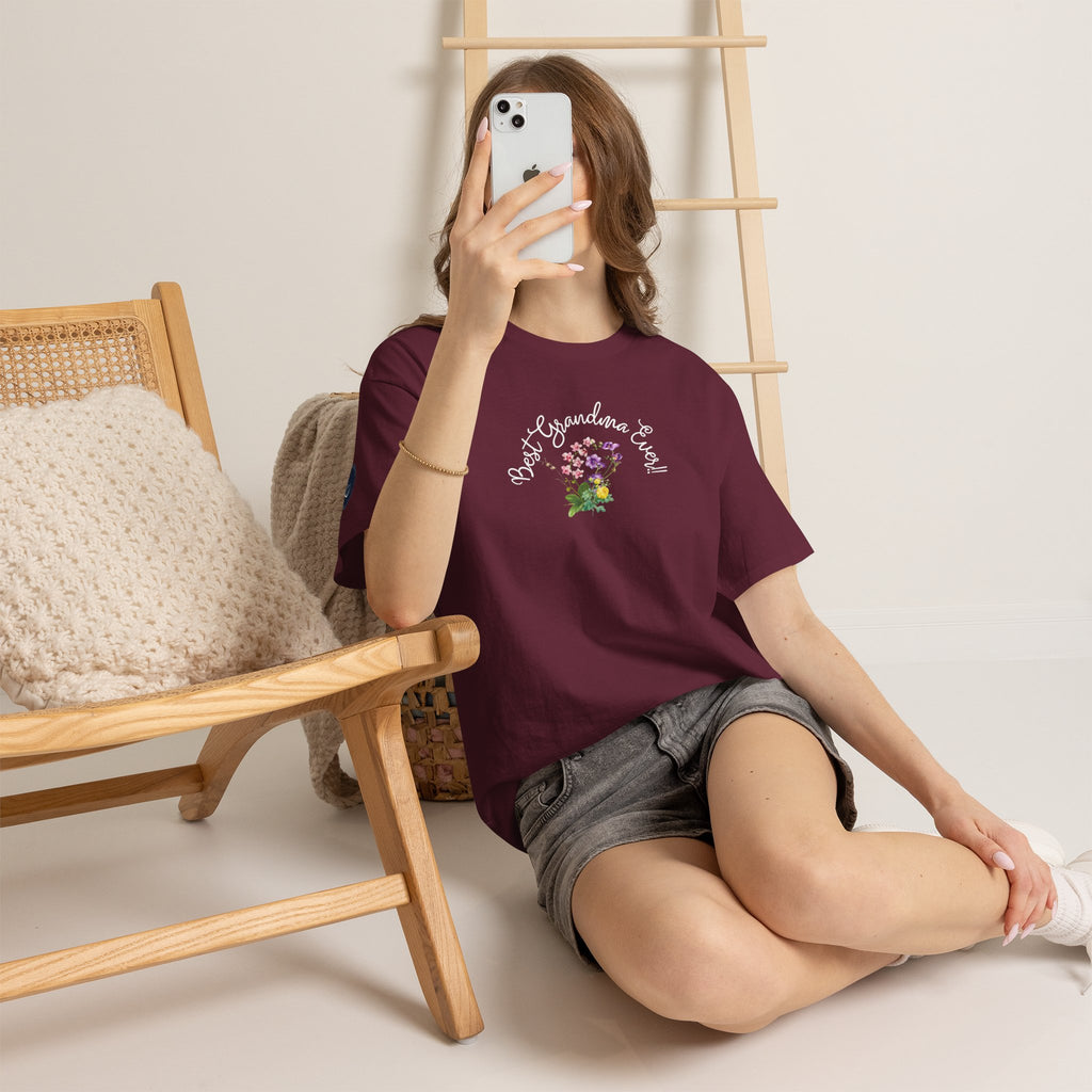 'Best Grandma Ever' Floral T-Shirt — Gift Tee for Grandma, Mother's Day & Birthday