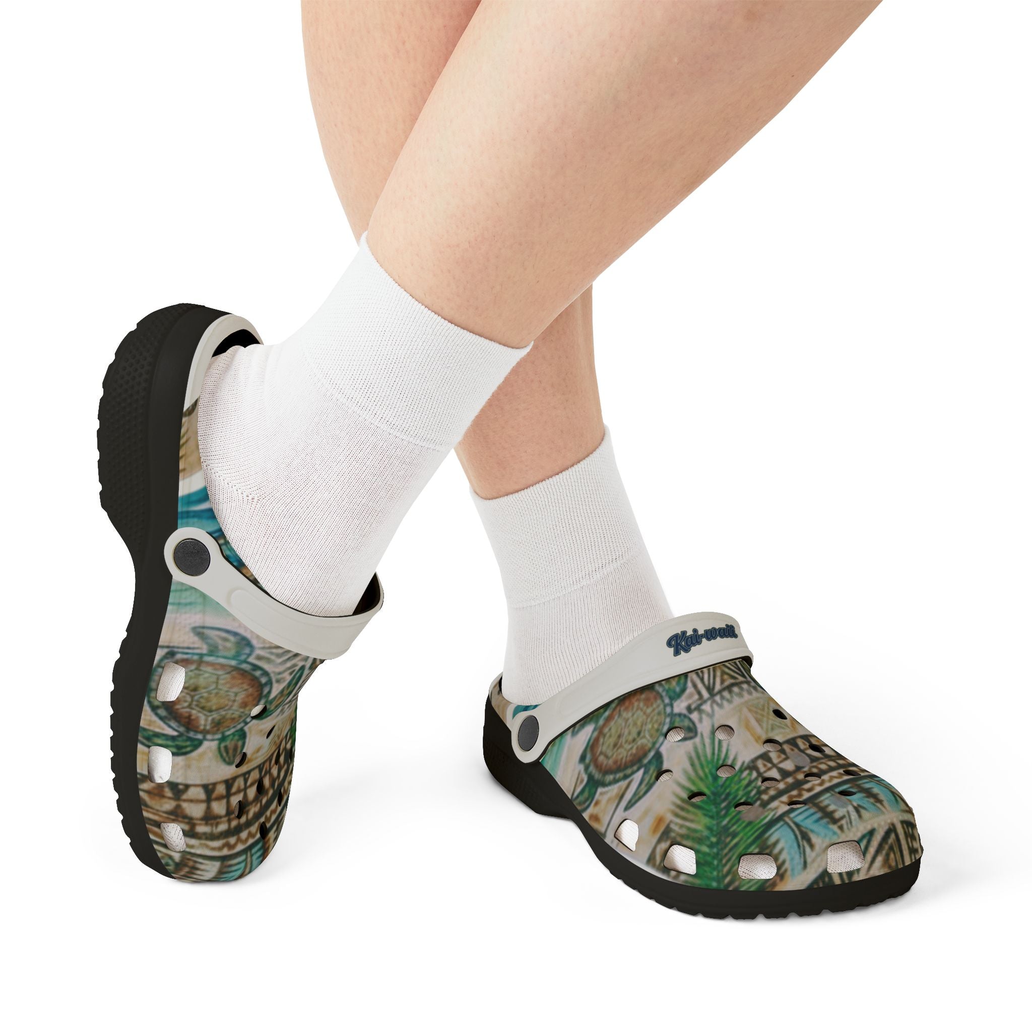 Tiki Palm Clogs — Tropical EVA Foam Slip-On Shoes
