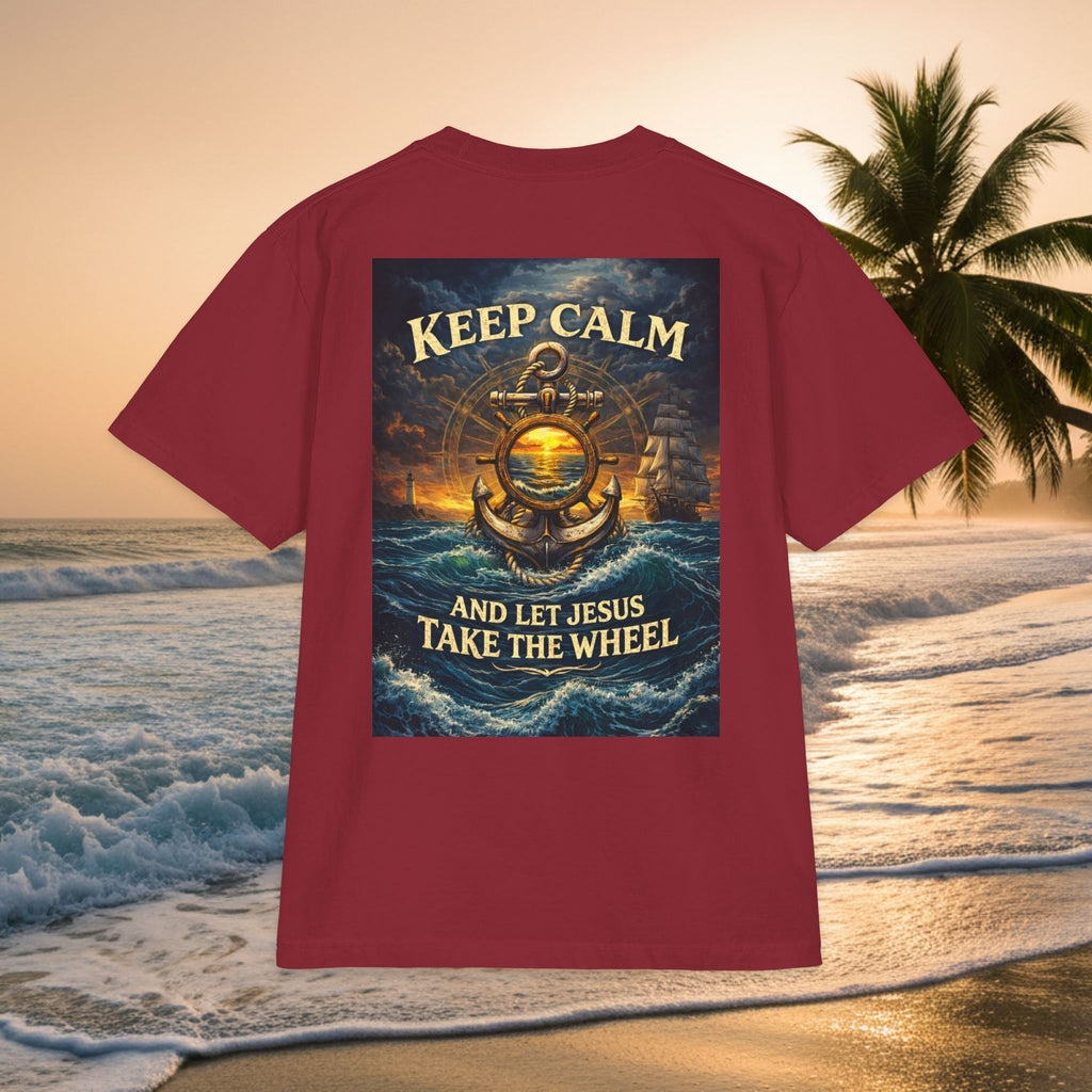 Keep Calm And Let Jesus Take The Wheel T‑Shirt