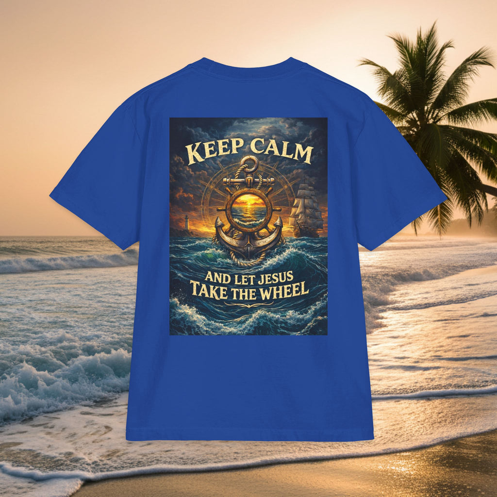 Keep Calm And Let Jesus Take The Wheel T‑Shirt