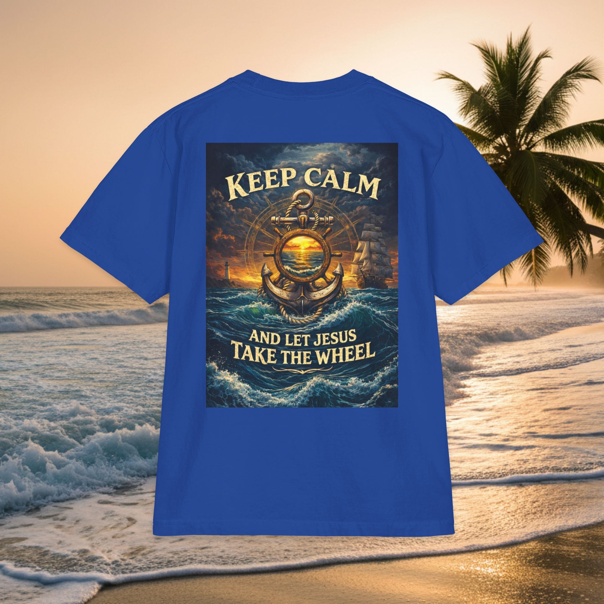 Keep Calm And Let Jesus Take The Wheel T‑Shirt