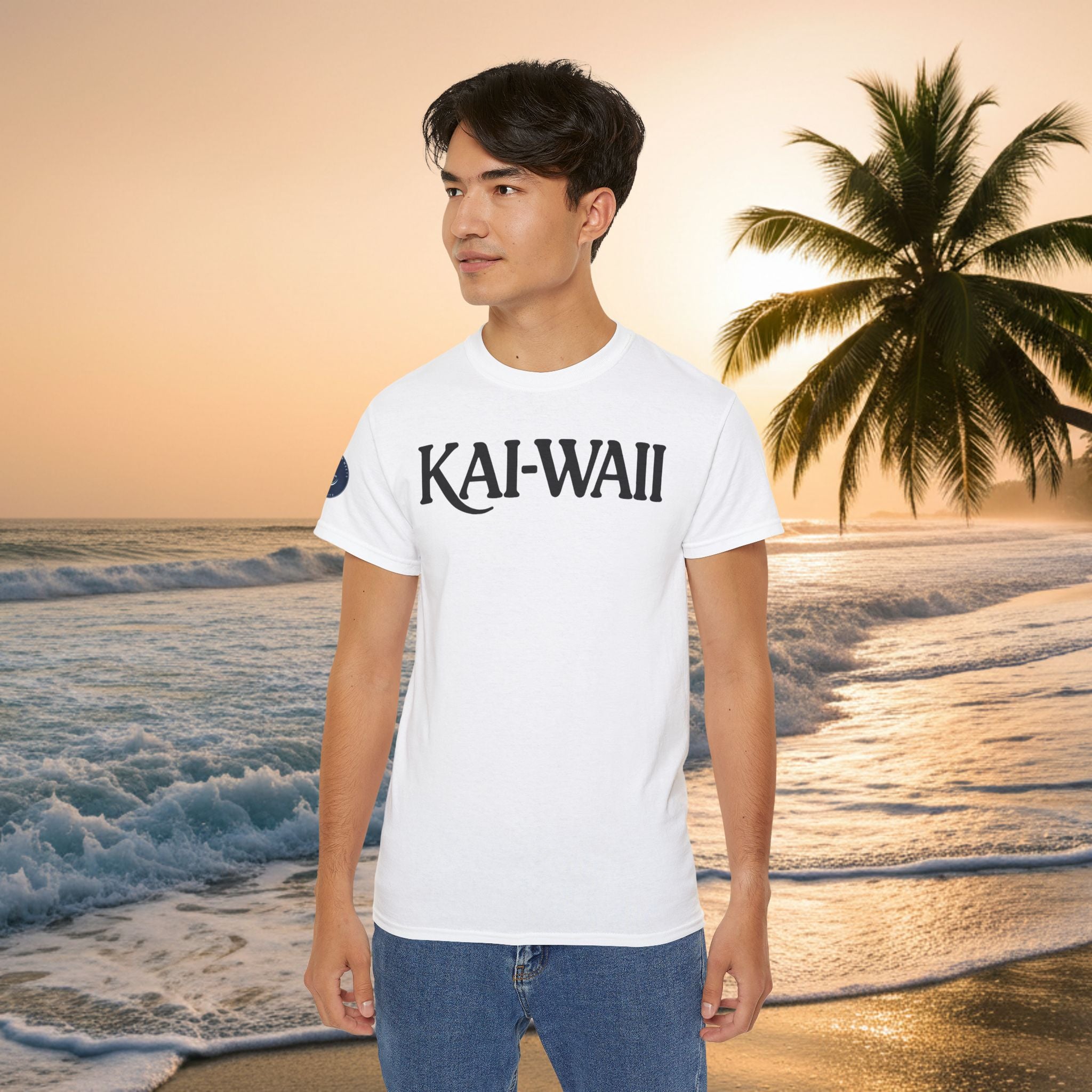 KAI_WAII Beach T-Shirt — Vintage Hawaiian Surf Tee