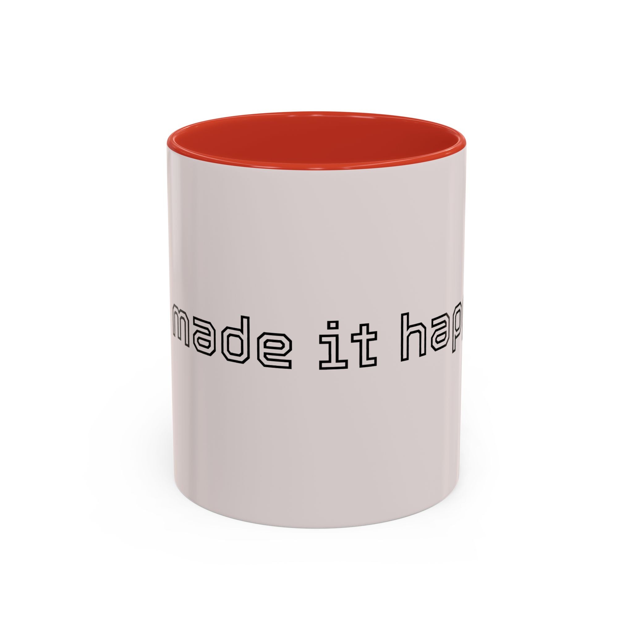 Motivational Accent Coffee Mug — "God Made It Happen" Inspirational Latte Mug