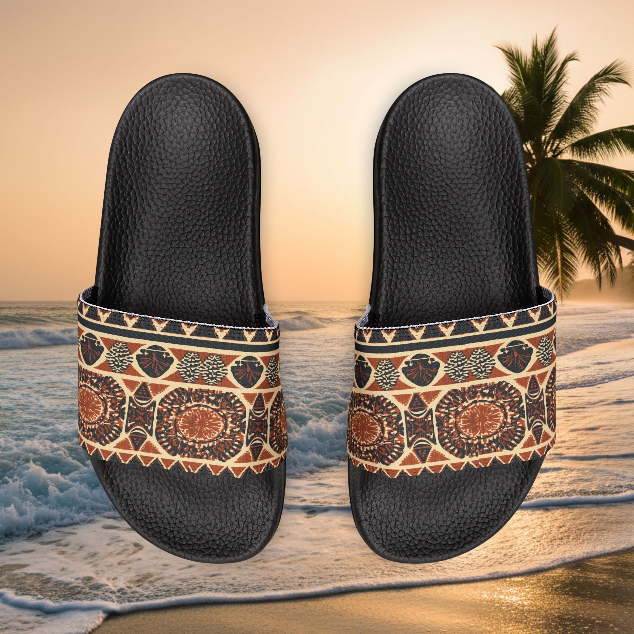 Boho Pattern Removable-Strap Sandals — Women's Slide Sandals for Beach & Summer
