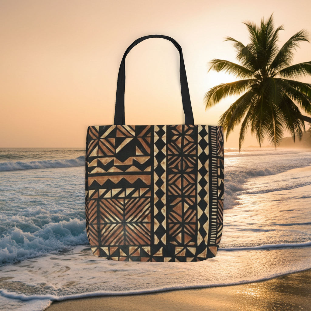 Tribal Pattern Canvas Tote Bag — Beach Market Tote Bag