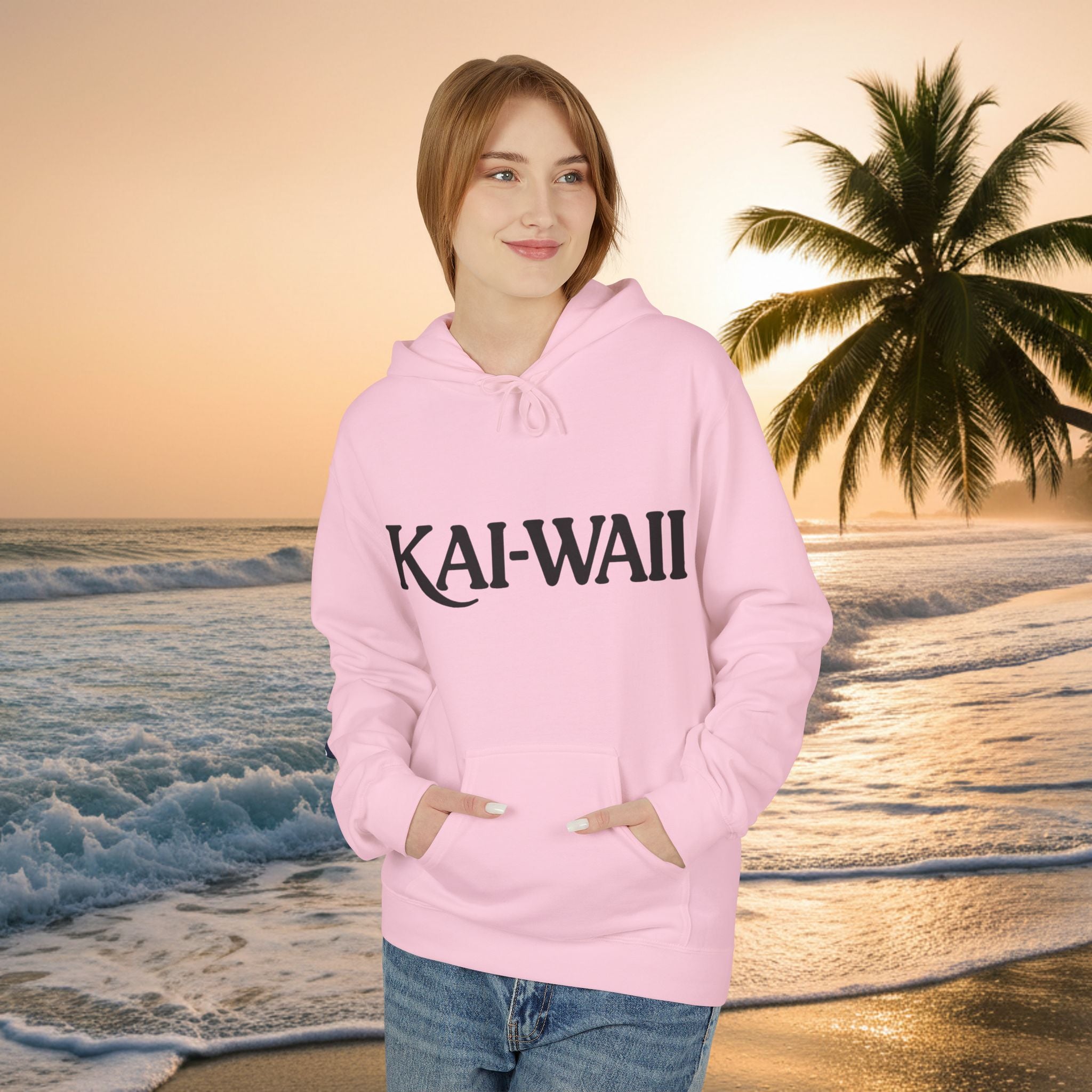 KAI-WAII Bold Text Hoodie — Minimalist Streetwear Pullover