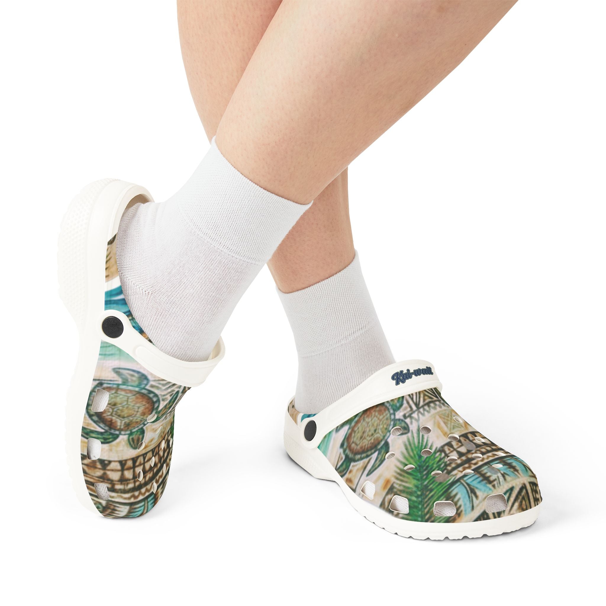 Tiki Palm Clogs — Tropical EVA Foam Slip-On Shoes