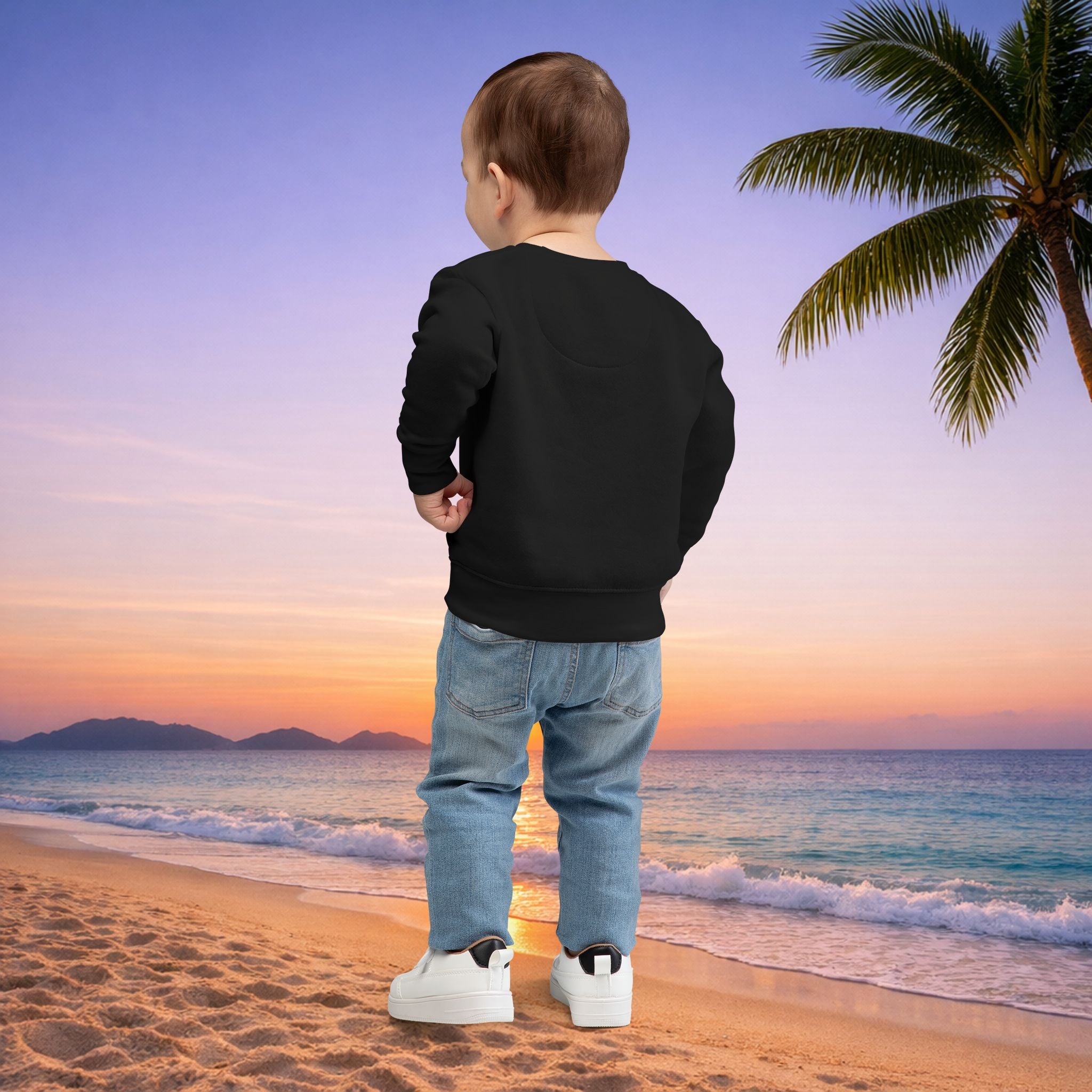 Kai-Waii Island Toddler Sweatshirt — Cute Hawaiian Palm Beach Graphic