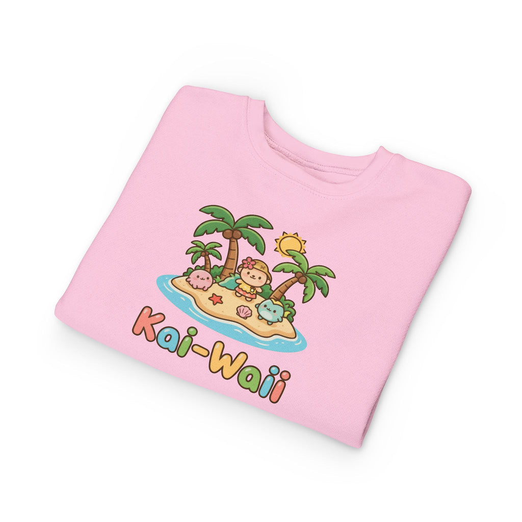 Kai-Waii Island Toddler Sweatshirt — Cute Hawaiian Palm Beach Graphic