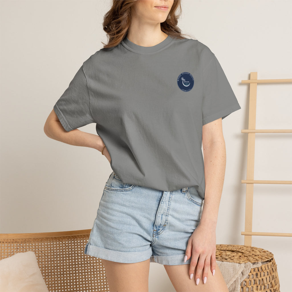 Graphic T-Shirt — "Shit I Don't Have Time For" Beach Sunset Crew Tee