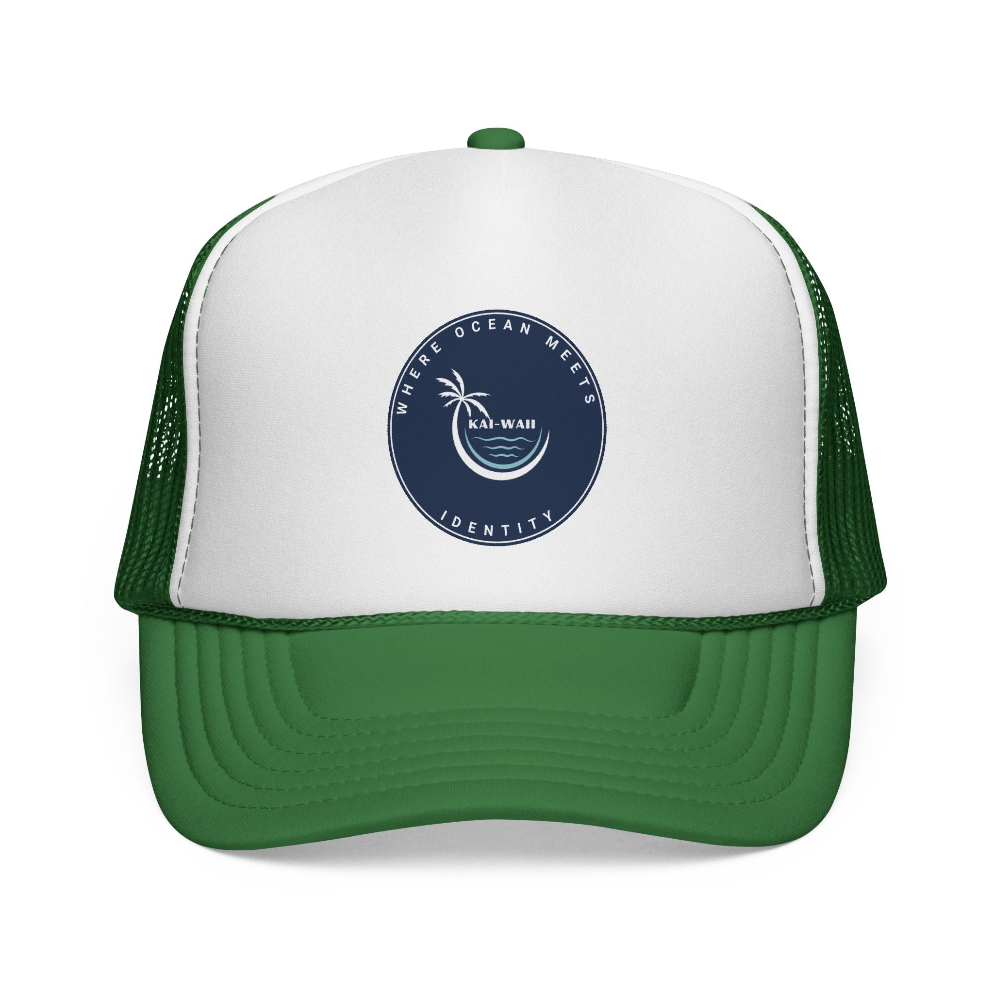 Coastal Vibes Trucker Cap — Ocean Club Palm Patch Snapback