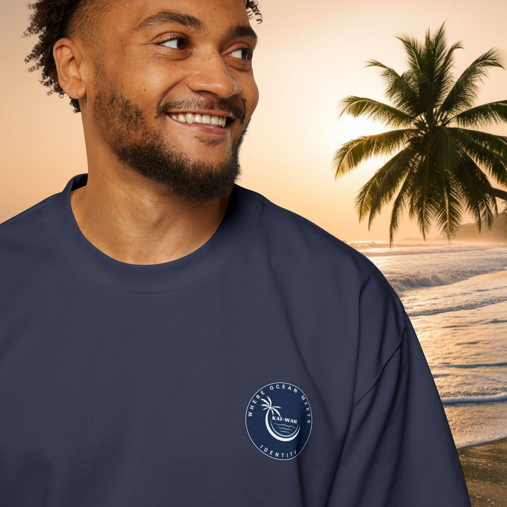 Ocean Is My Escape Tee — Men's Oversized Beach Graphic T-Shirt