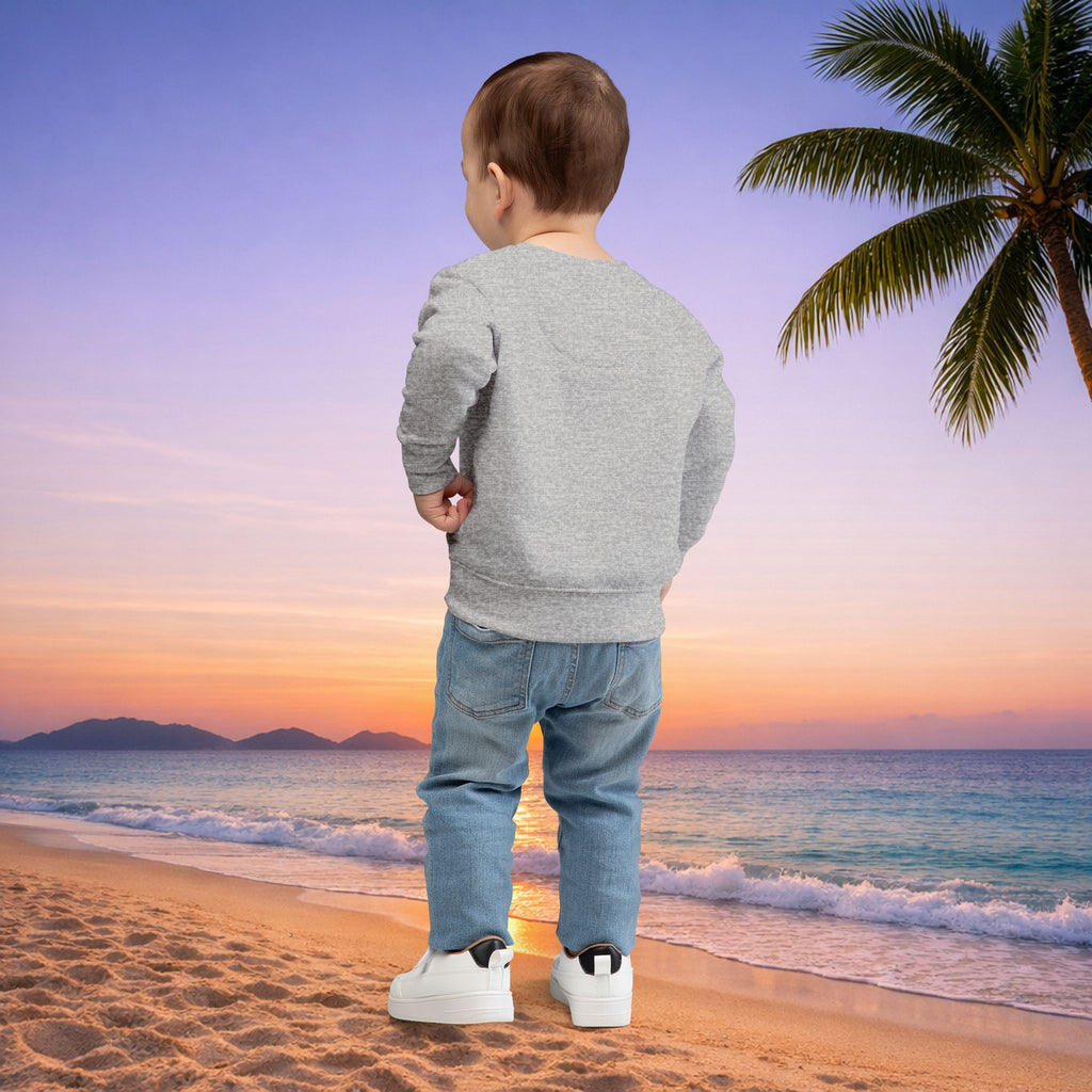 Kai-Waii Island Toddler Sweatshirt — Cute Hawaiian Palm Beach Graphic