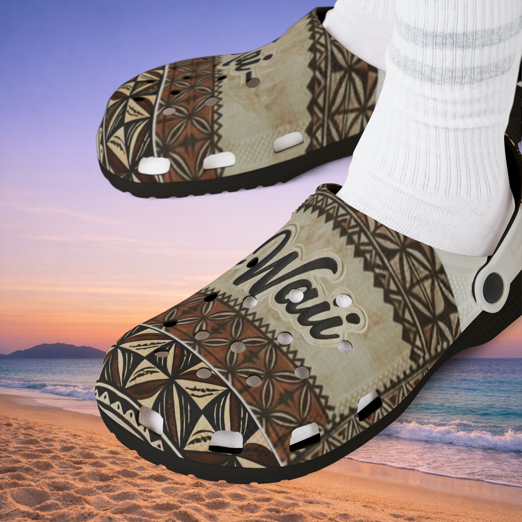 Kai-Waii Unisex Tropical Pattern EVA Foam Clogs/Slip-ons