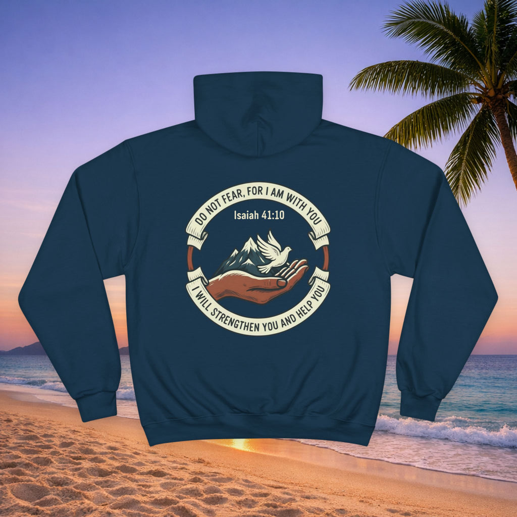 Faith Mountain Hoodie – "Do Not Fear, For I Am With You" Isaiah 41:10 Christian Pullover