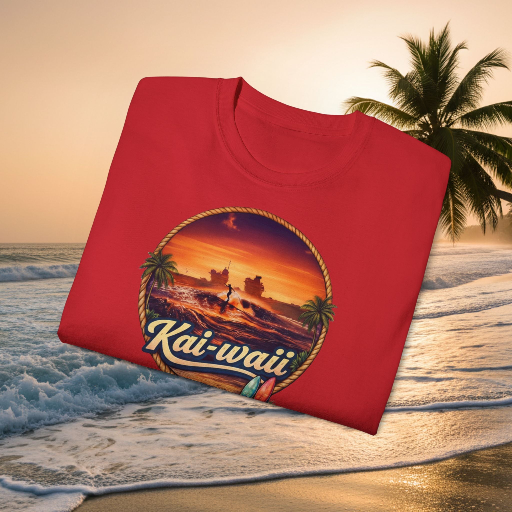 Kai-waii Sunset Surf T-Shirt