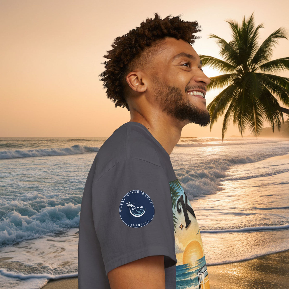 T-Shirt — KAI-WAII 'Paws and Relax' Beach Dog Graphic Tee
