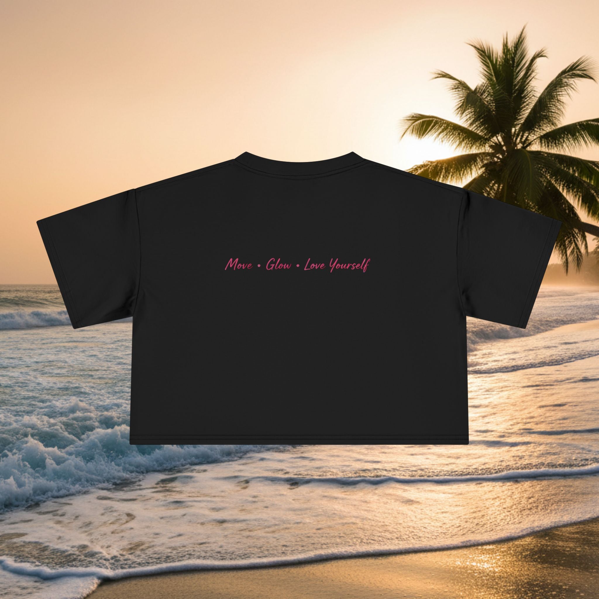 Crop Tee — "KAI-WAII" Minimal Script Graphic Top