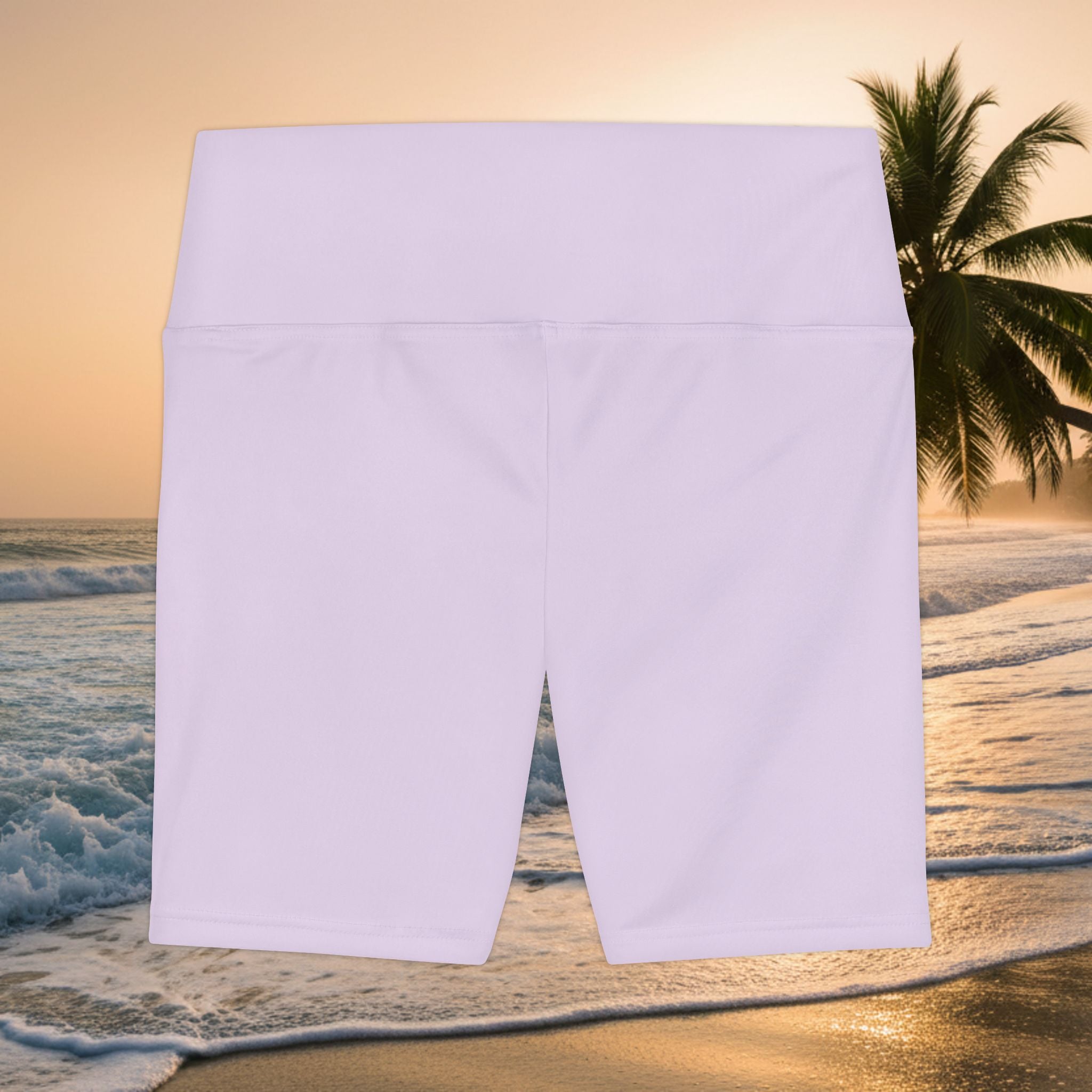Kai-waii Pink Heart Women's Workout Shorts – Cute High-Waist Athletic Biker Shorts