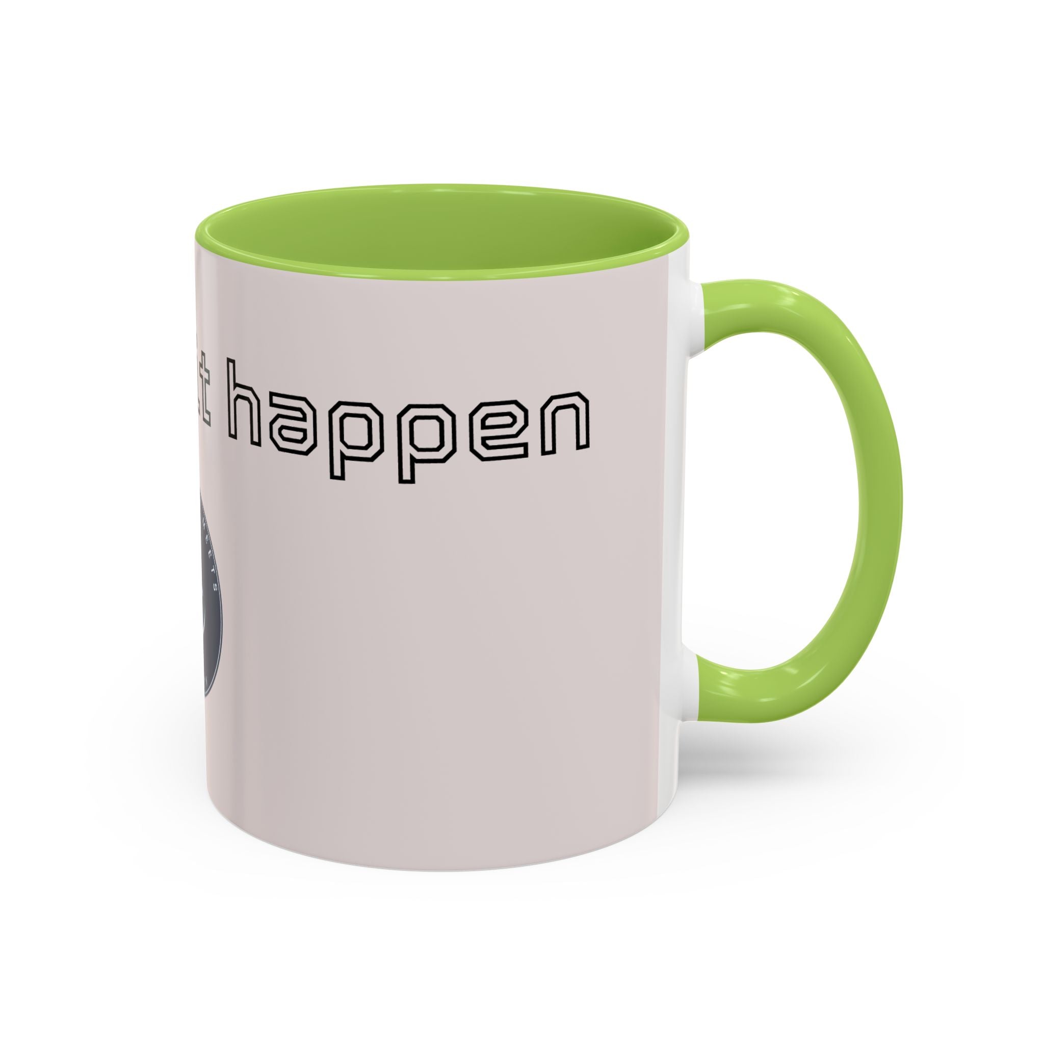 Motivational Accent Coffee Mug — "God Made It Happen" Inspirational Latte Mug