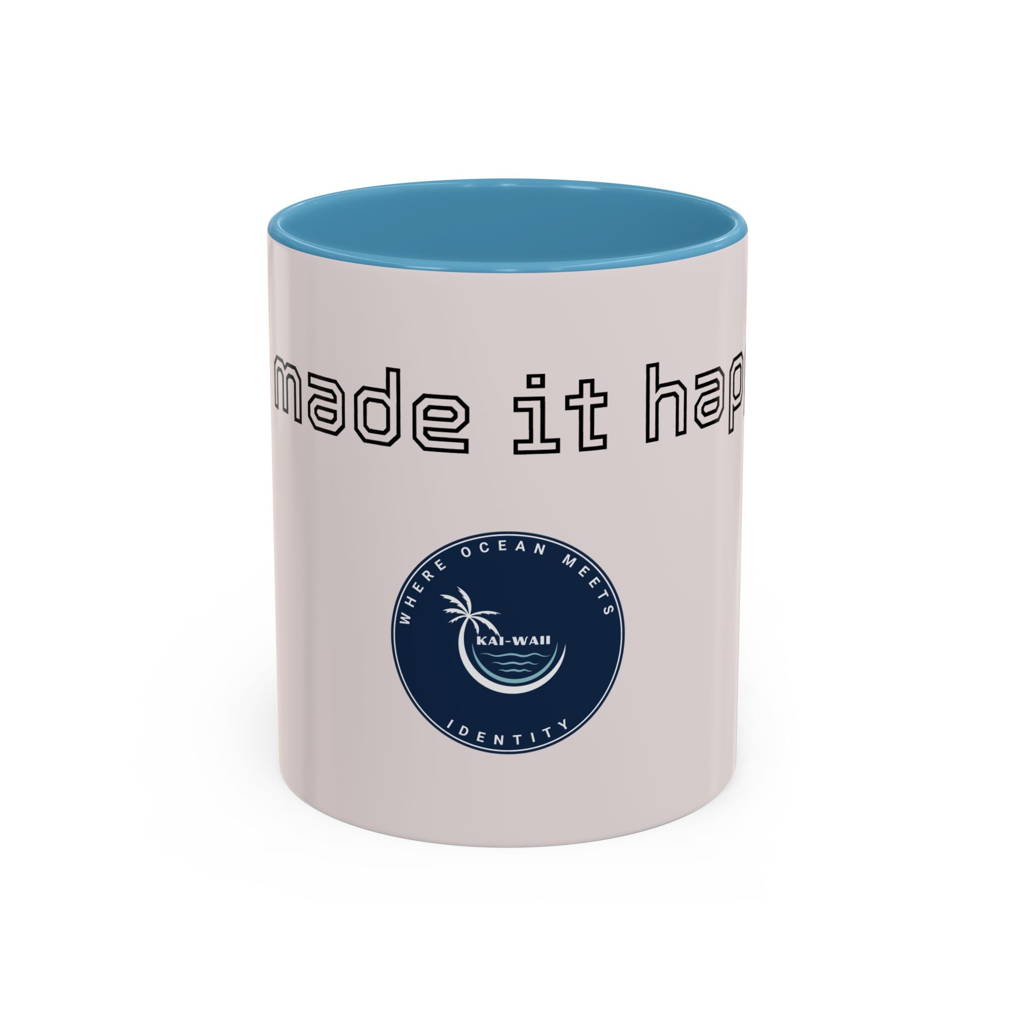 Motivational Accent Coffee Mug — "God Made It Happen" Inspirational Latte Mug