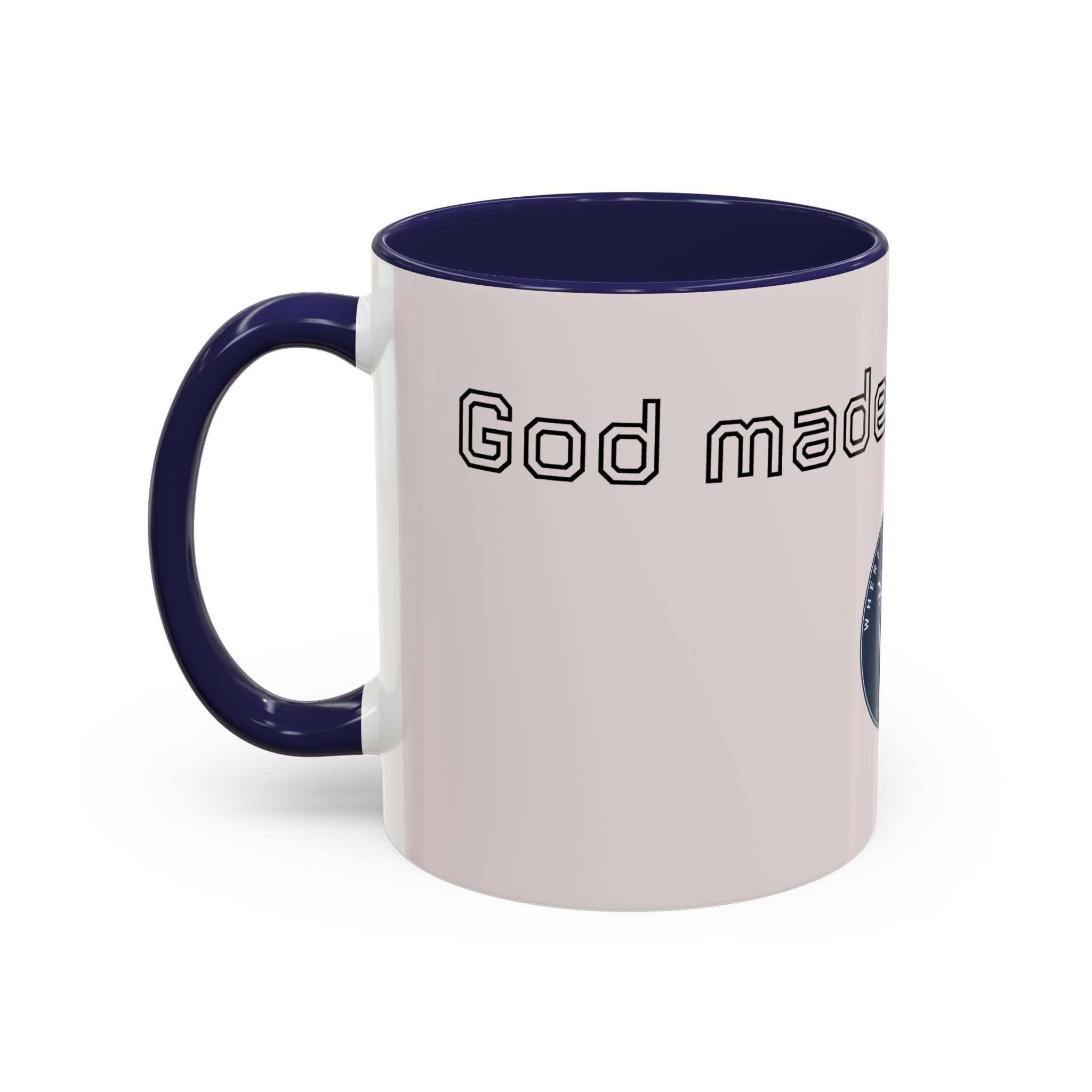 Motivational Accent Coffee Mug — "God Made It Happen" Inspirational Latte Mug