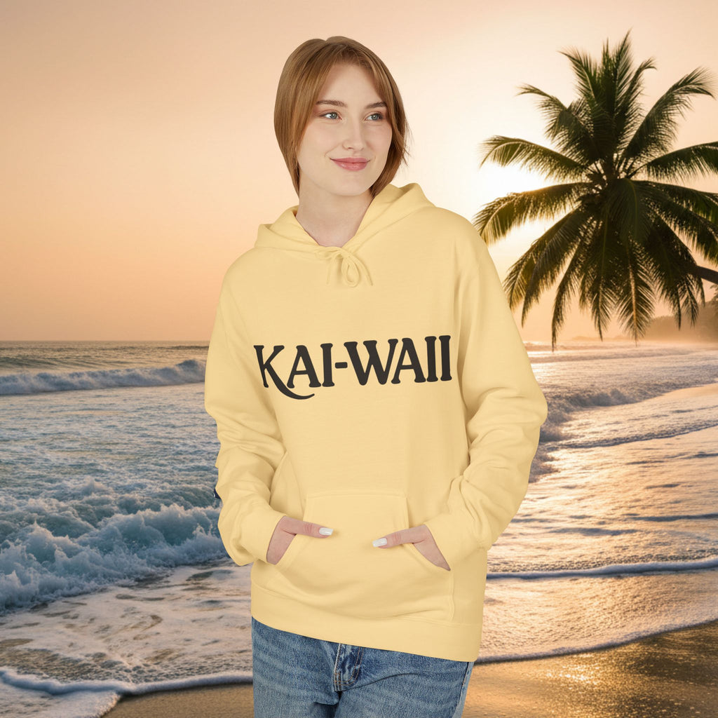 KAI-WAII Bold Text Hoodie — Minimalist Streetwear Pullover