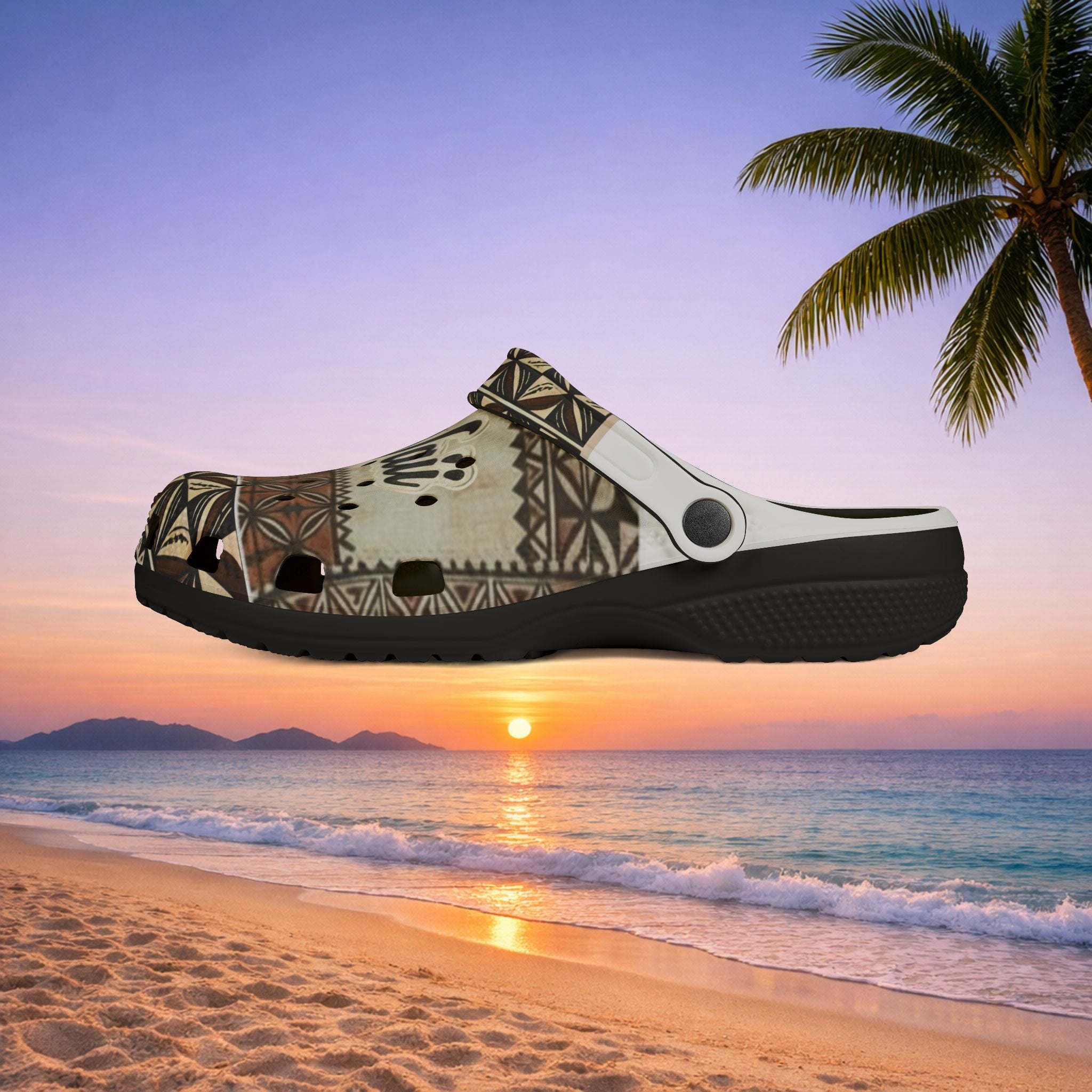 Kai-Waii Unisex Tropical Pattern EVA Foam Clogs/Slip-ons