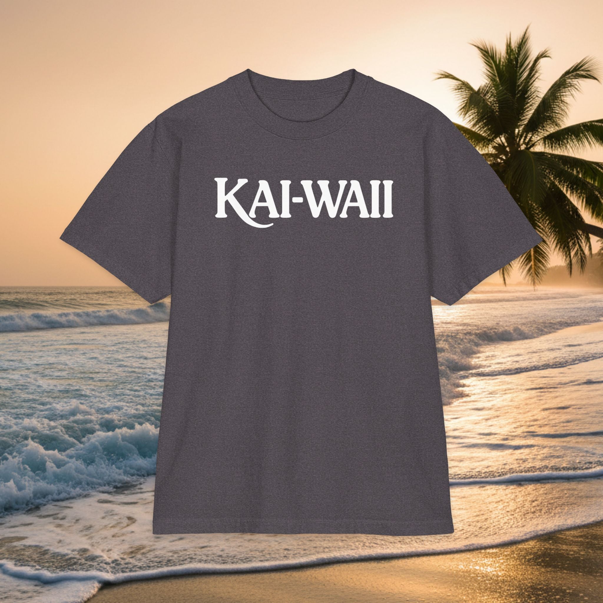 Ocean Escape T-Shirt — "KAI-WAII" Whale Graphic Premium Beach Tee
