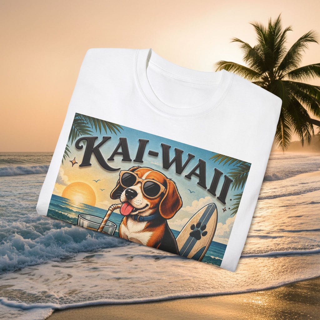 T-Shirt — KAI-WAII 'Paws and Relax' Beach Dog Graphic Tee