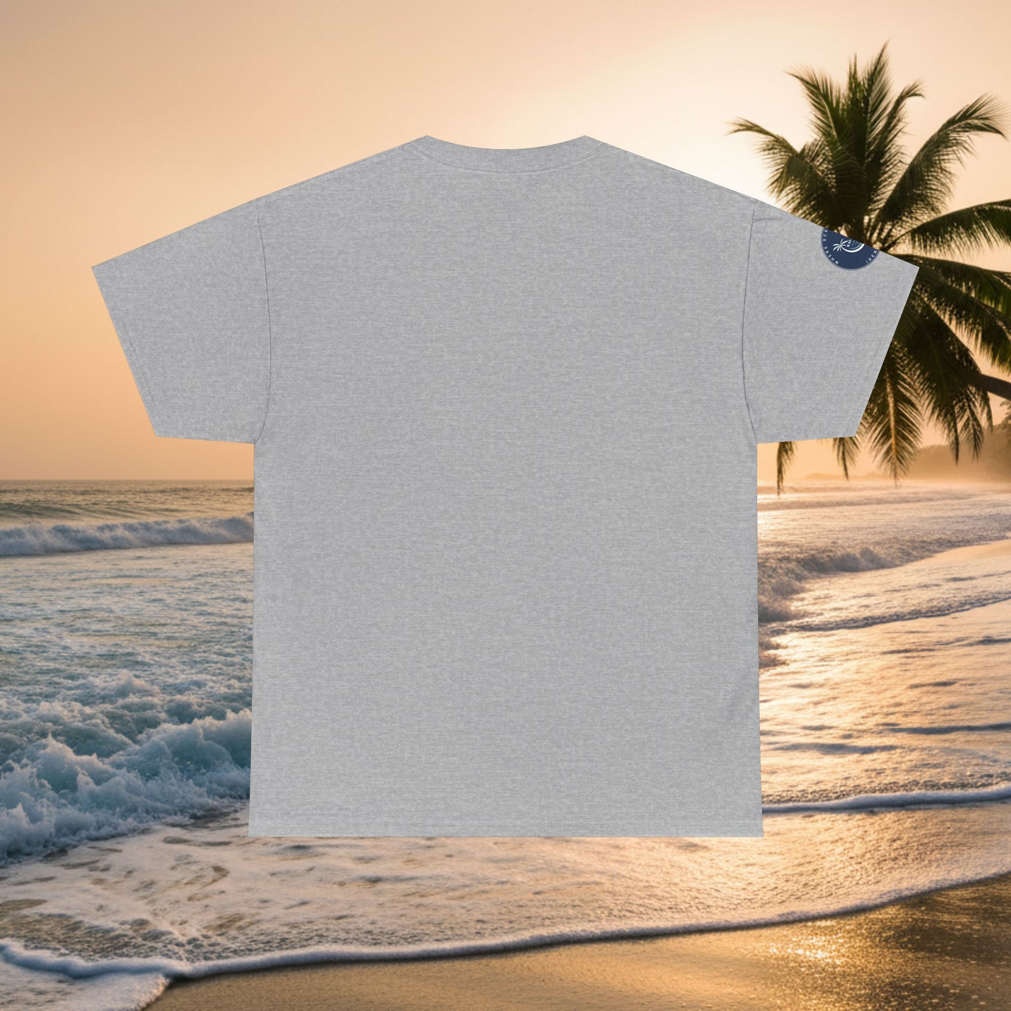 Seaside Seahorse T-Shirt — Blue Watercolor 'She Was Made Lovely' Tee