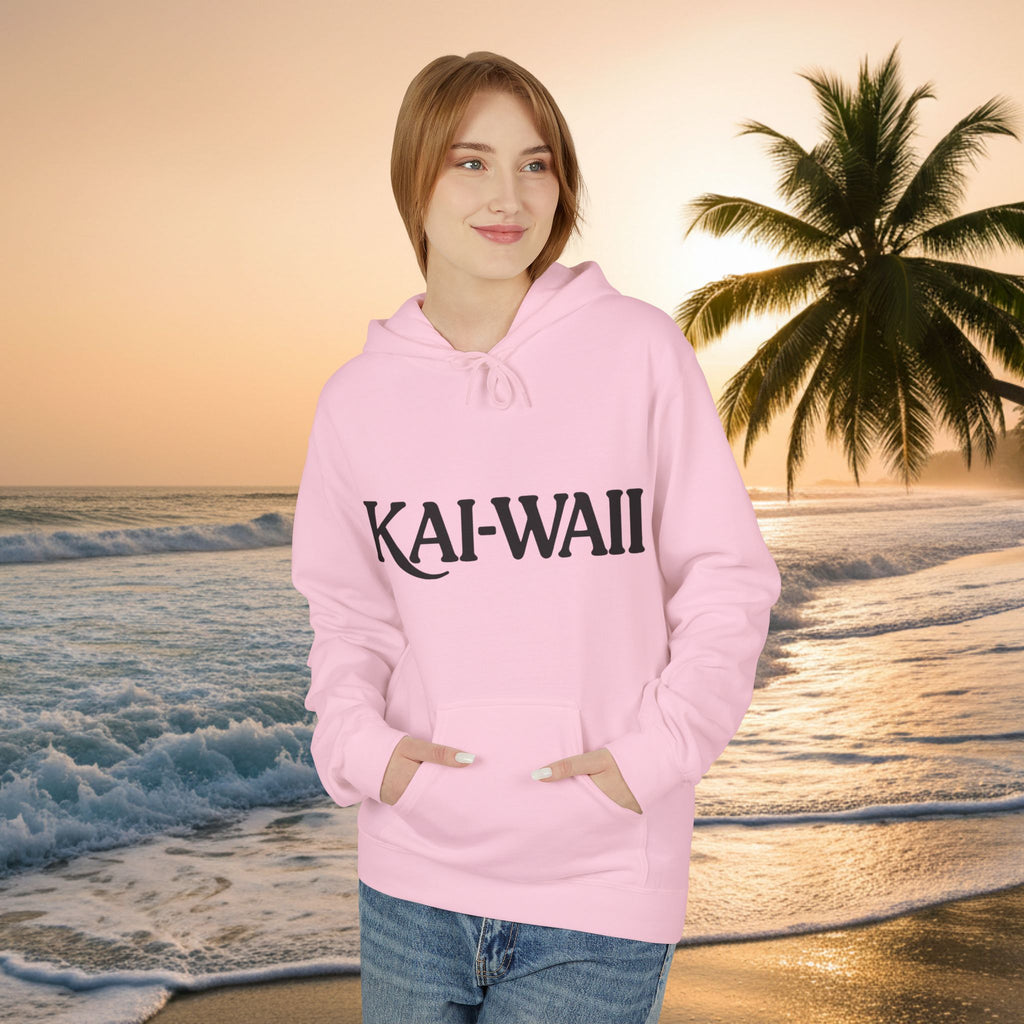 KAI-WAII Bold Text Hoodie — Minimalist Streetwear Pullover