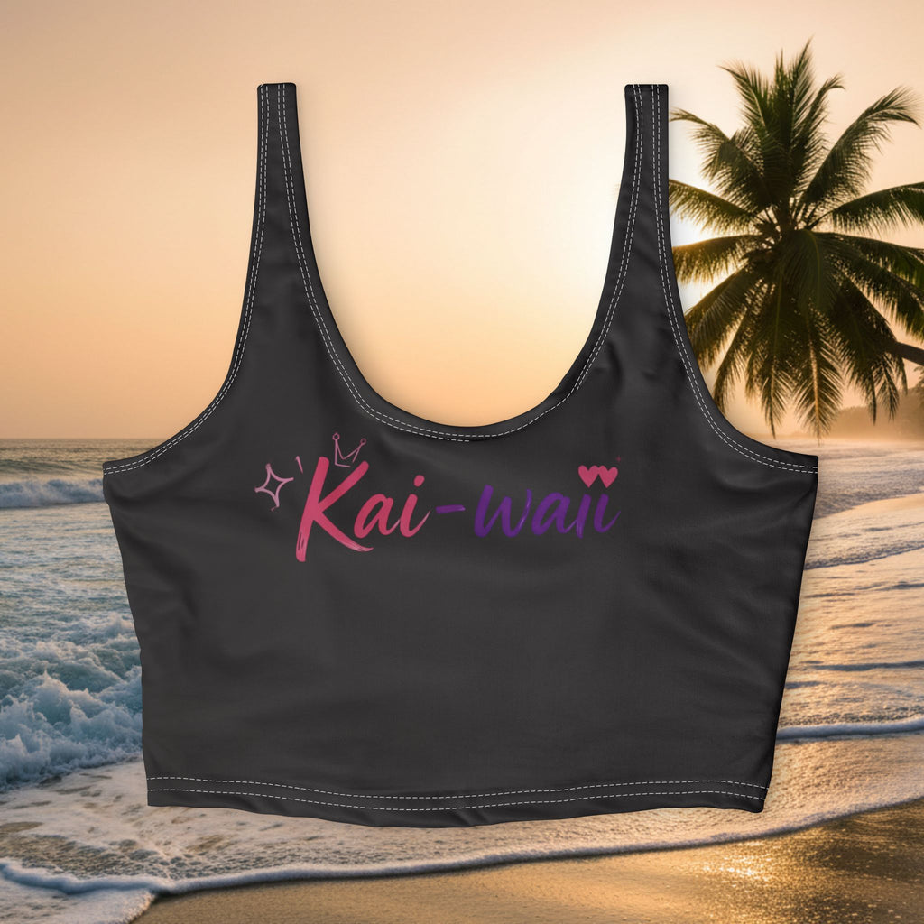KAI-WAII Heart Crop Sports Bra — Cute Beachy Activewear