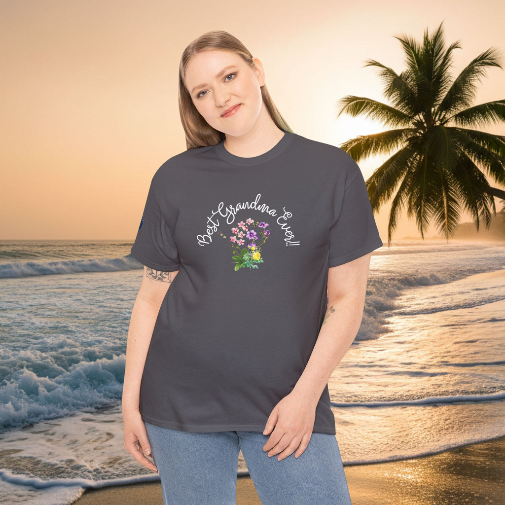 'Best Grandma Ever' Floral T-Shirt — Gift Tee for Grandma, Mother's Day & Birthday