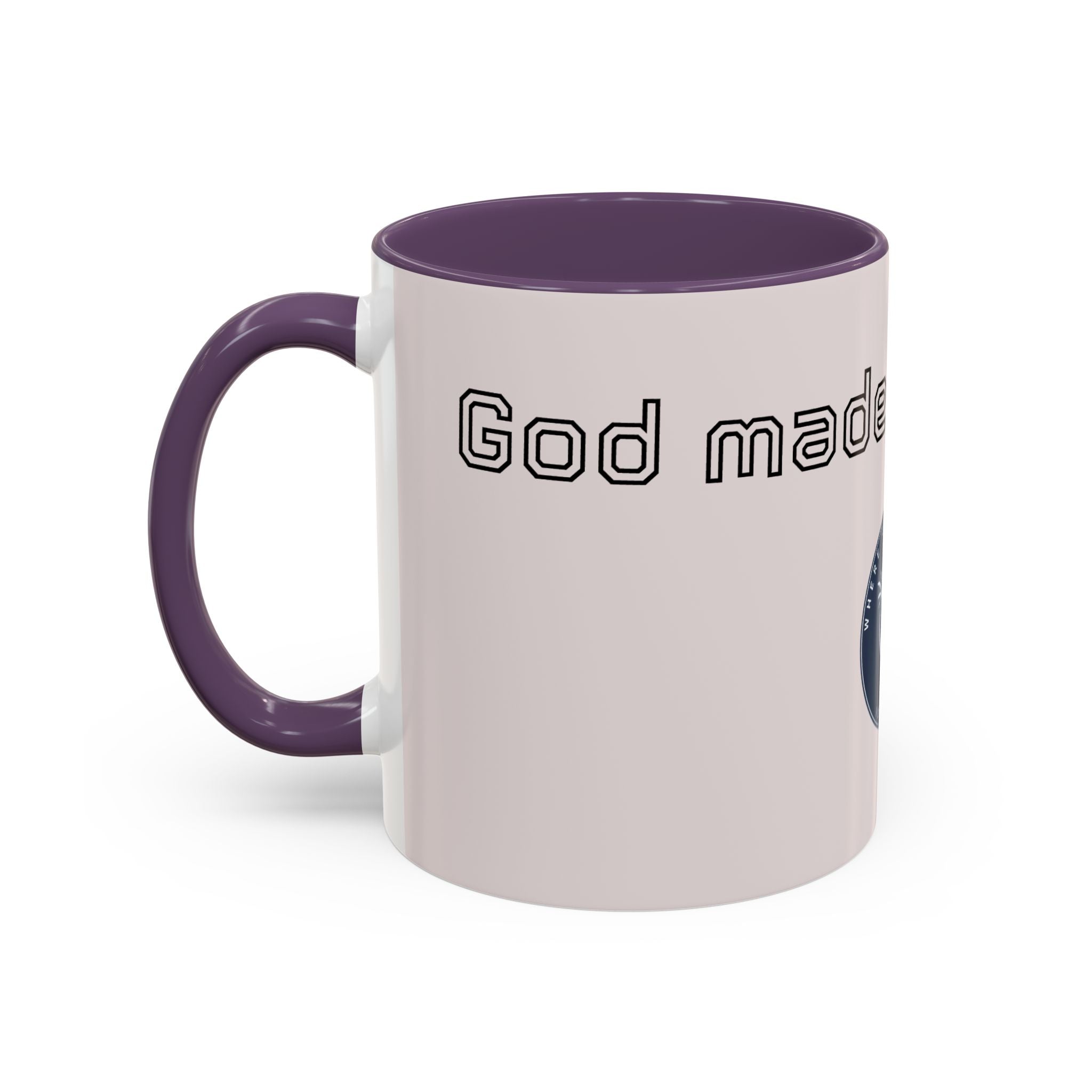 Motivational Accent Coffee Mug — "God Made It Happen" Inspirational Latte Mug