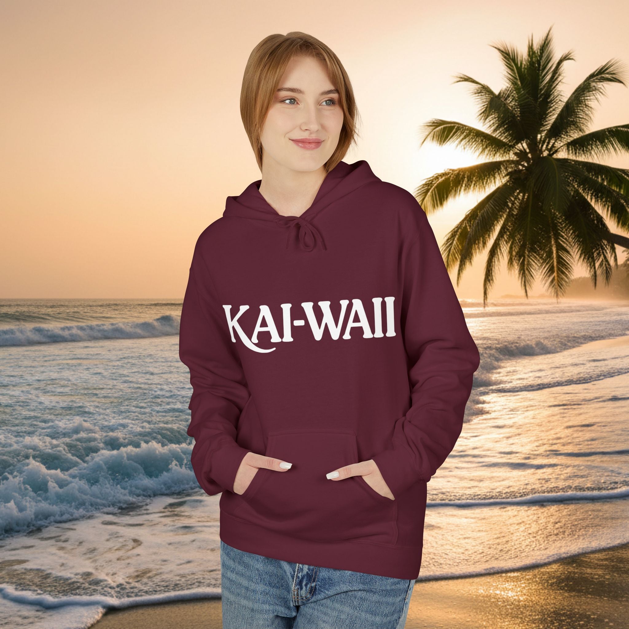 KAI-WAII Bold Text Hoodie — Minimalist Streetwear Pullover
