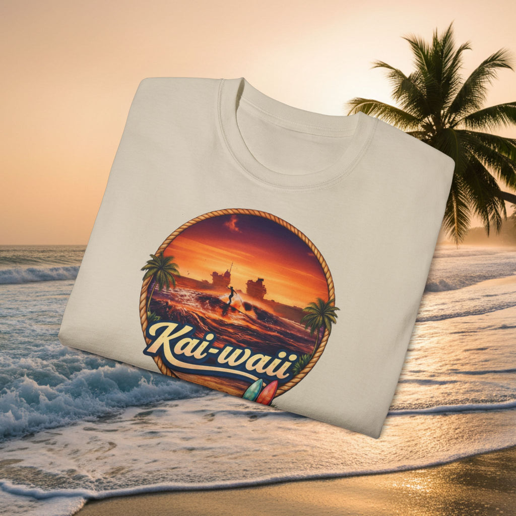 Kai-waii Sunset Surf T-Shirt