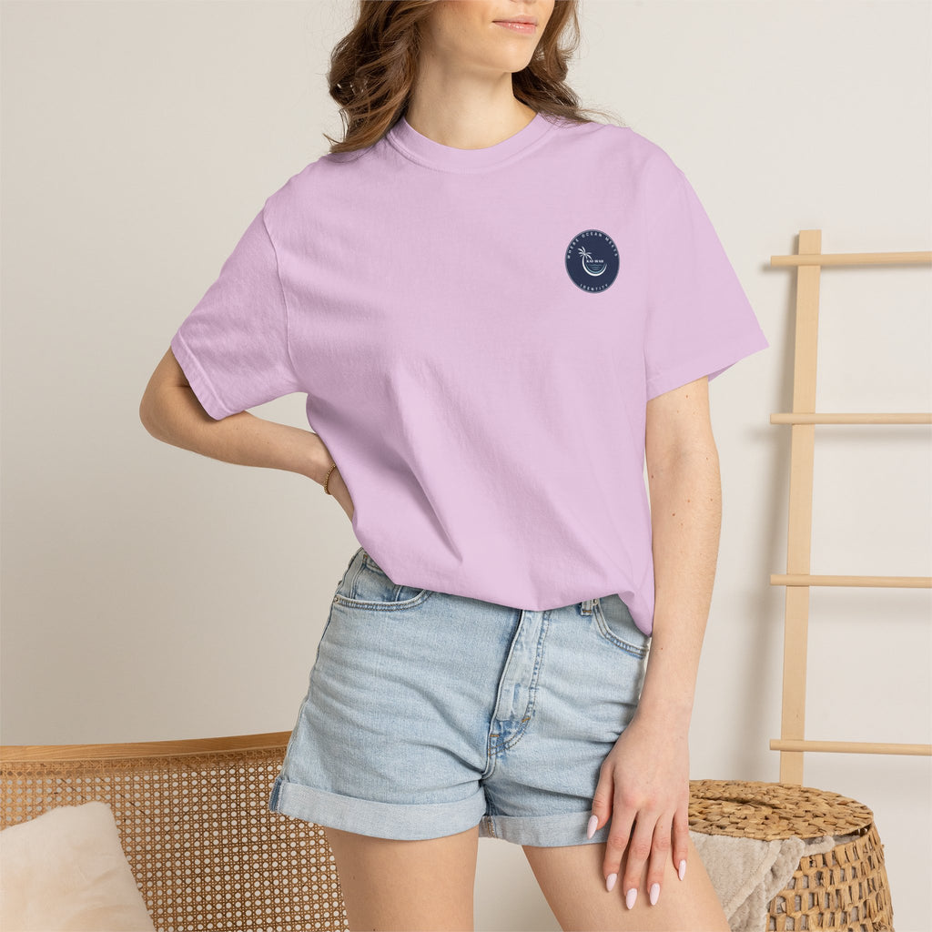 Graphic T-Shirt — "Shit I Don't Have Time For" Beach Sunset Crew Tee