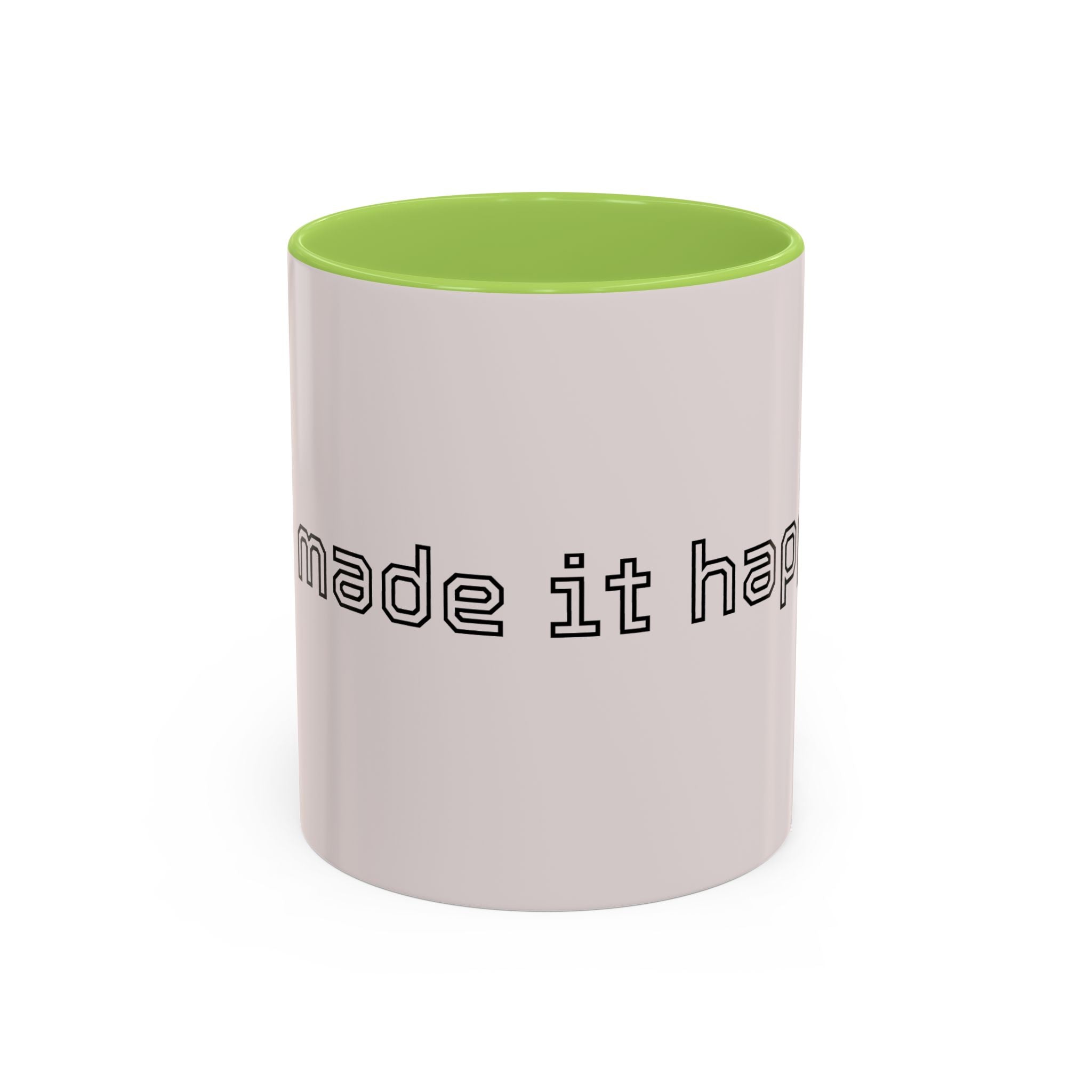 Motivational Accent Coffee Mug — "God Made It Happen" Inspirational Latte Mug