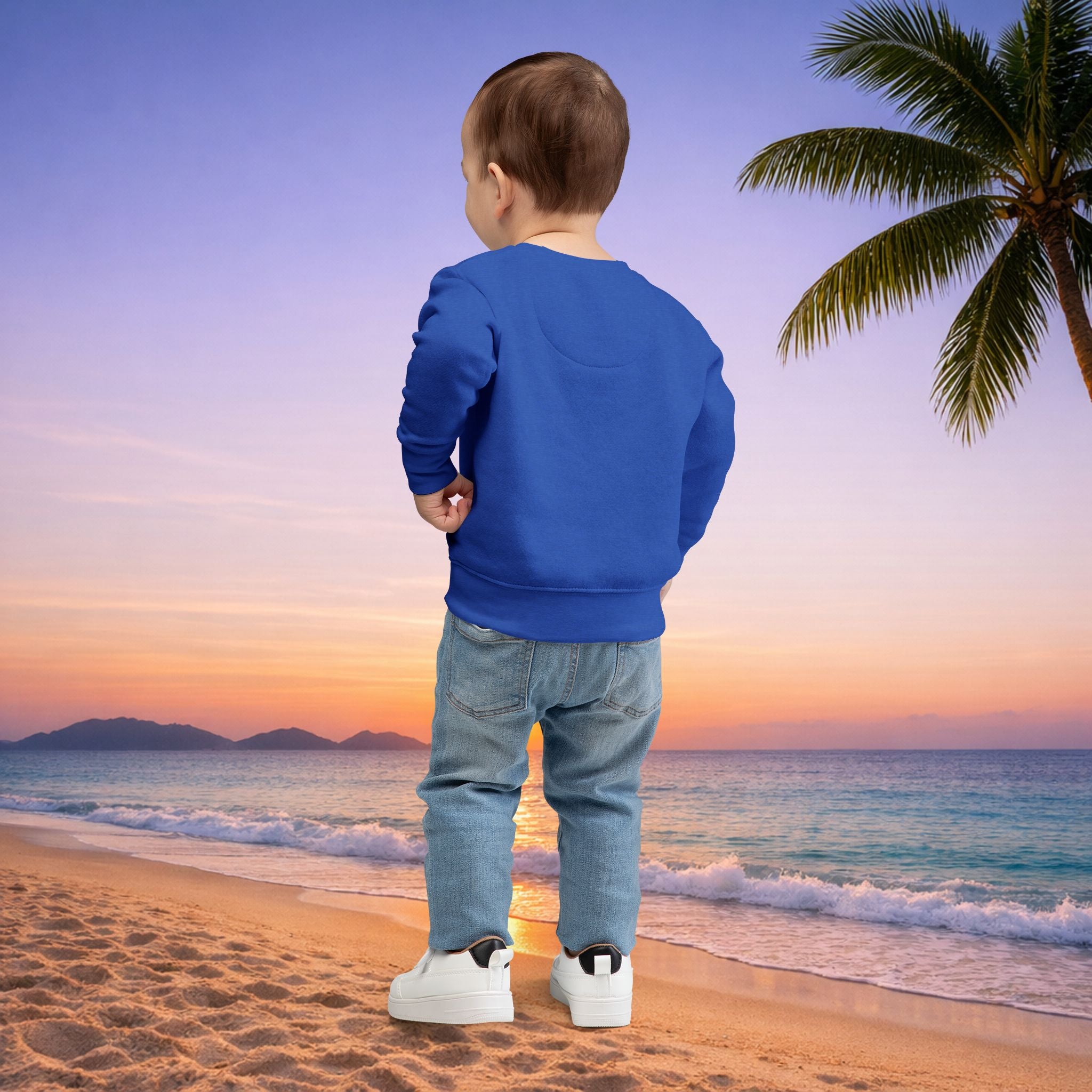 Kai-Waii Island Toddler Sweatshirt — Cute Hawaiian Palm Beach Graphic