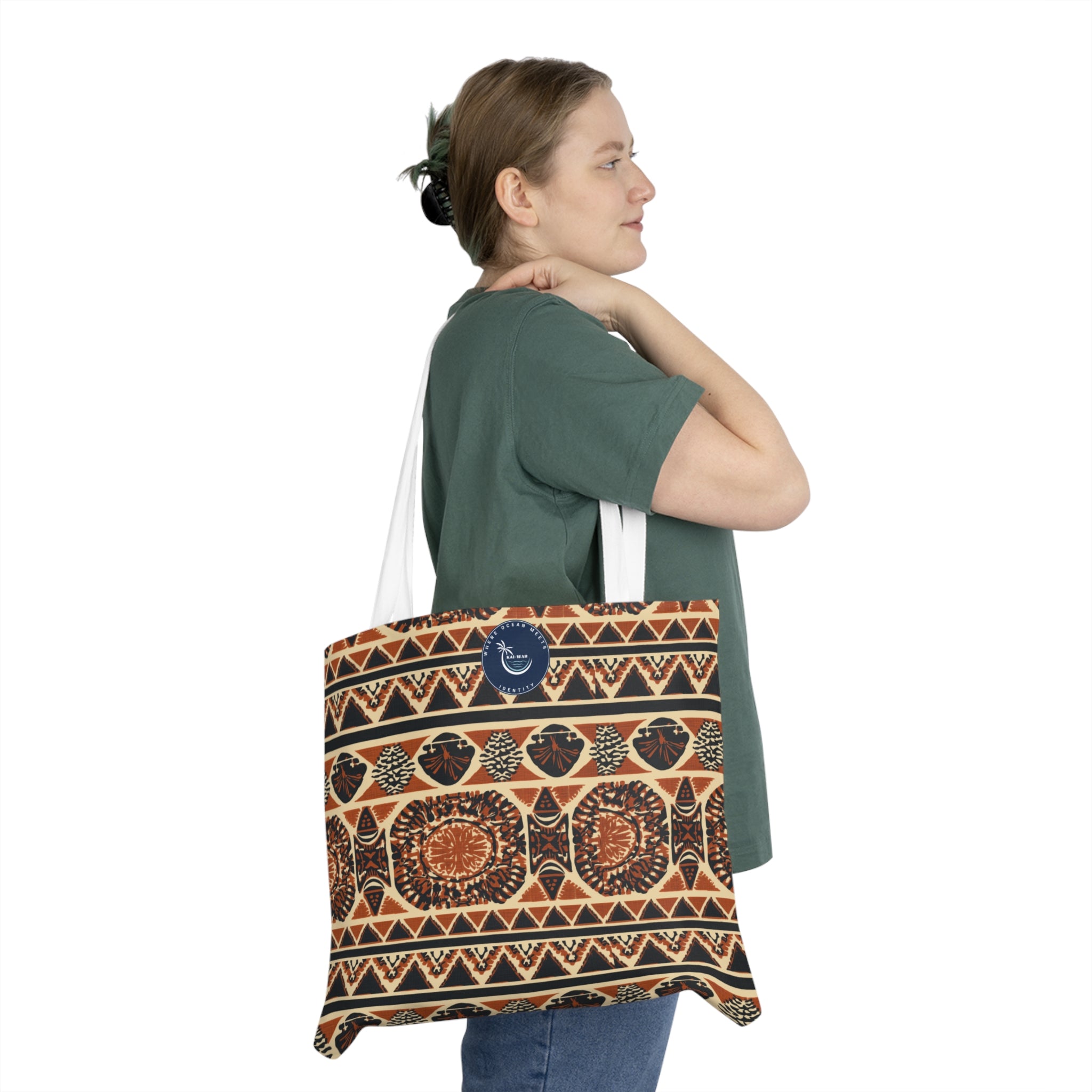 Tribal Print Tote Bag — Boho Aztec Shoulder Tote