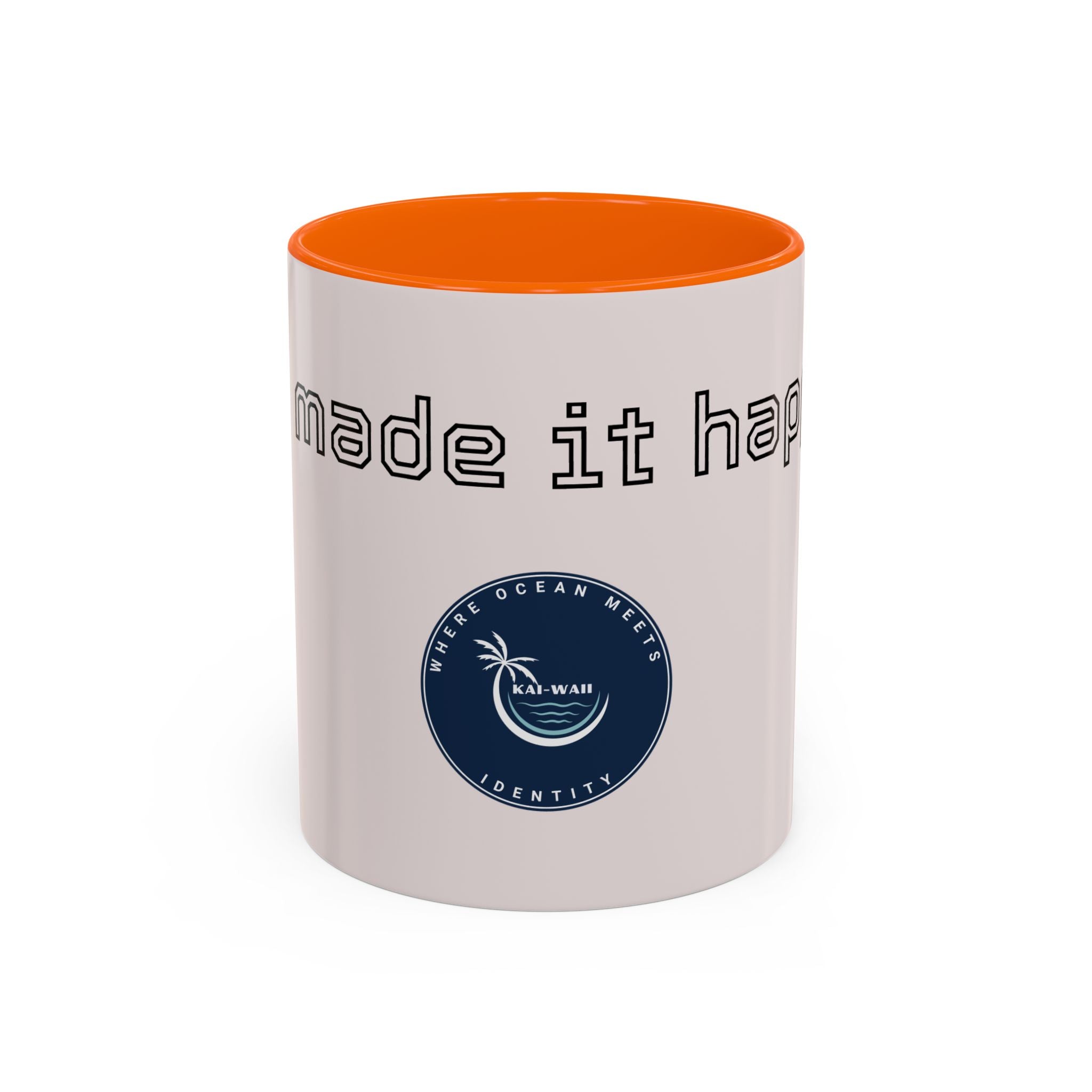 Motivational Accent Coffee Mug — "God Made It Happen" Inspirational Latte Mug