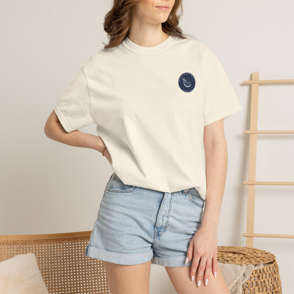 Graphic T-Shirt — "Shit I Don't Have Time For" Beach Sunset Crew Tee
