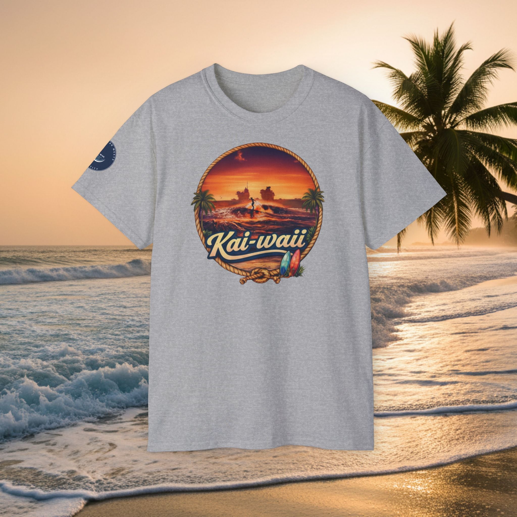 KAI-WAII Sunset Surf T-Shirt