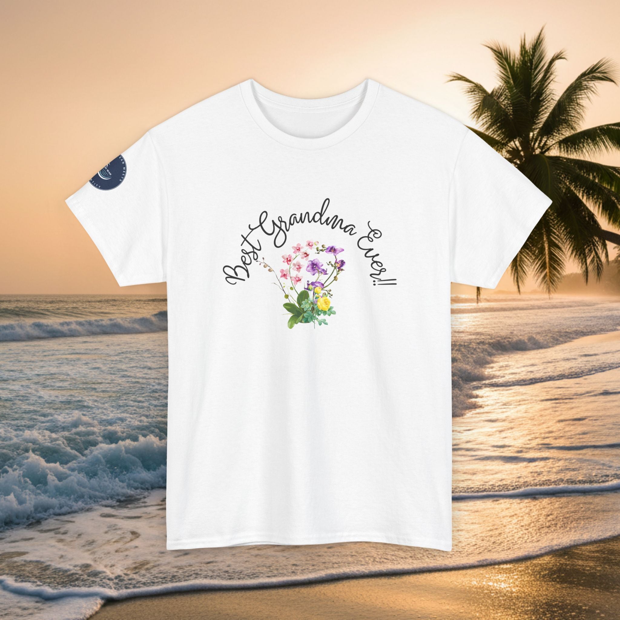 'Best Grandma Ever' Floral T-Shirt — Gift Tee for Grandma, Mother's Day & Birthday