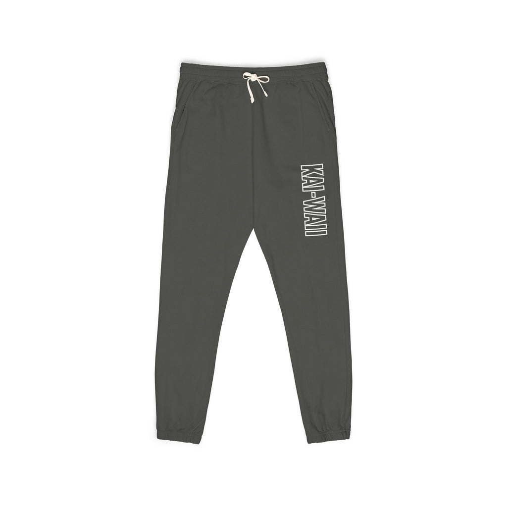 Kai-Waii Vertical Logo Sweatpants — Garment-Dyed Fleece Joggers