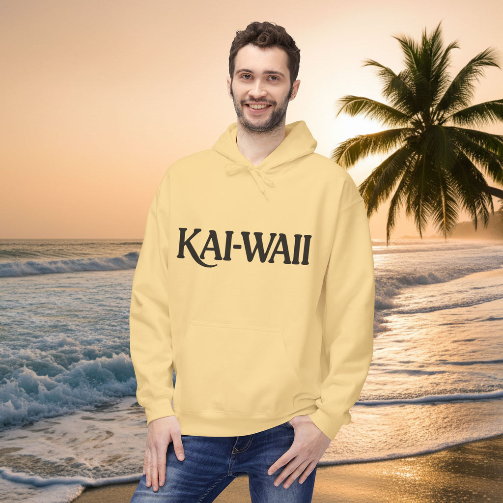 KAI-WAII Bold Text Hoodie — Minimalist Streetwear Pullover