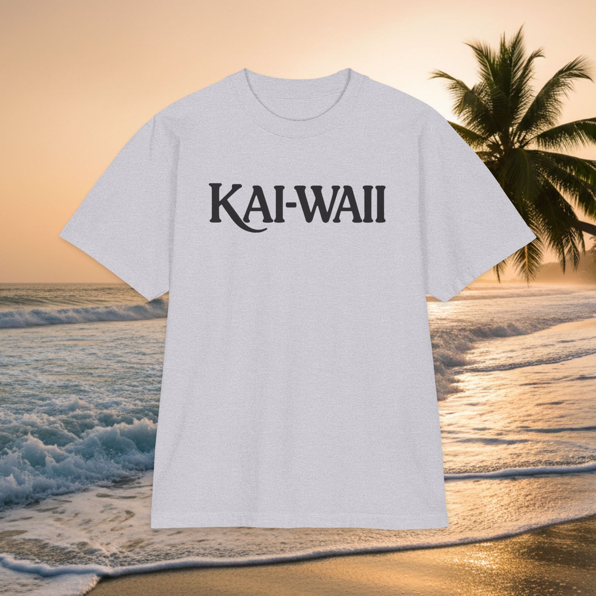 Ocean Escape T-Shirt — "KAI-WAII" Whale Graphic Premium Beach Tee