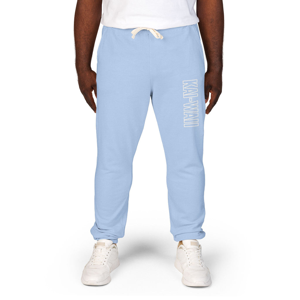 Kai-Waii Vertical Logo Sweatpants — Garment-Dyed Fleece Joggers